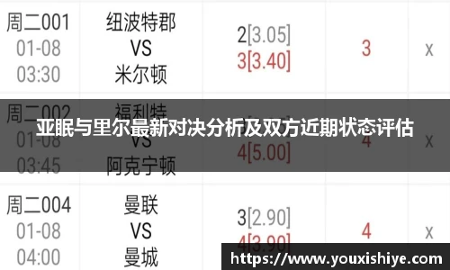 亚眠与里尔最新对决分析及双方近期状态评估